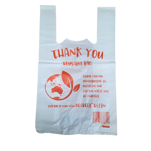 900pcs Small 42×23cm Reusable Plastic Singlet Shopping Grocery Carry Bags