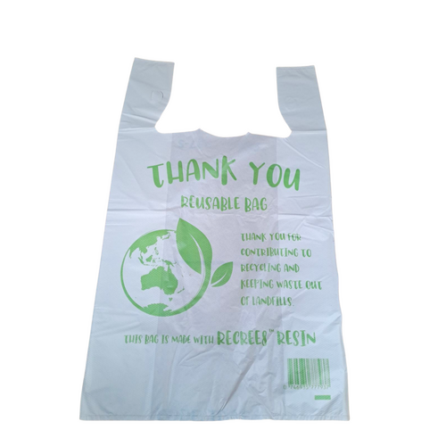 500pcs Large 54×33cm Reusable Plastic Singlet Shopping Grocery Carry Bags Big