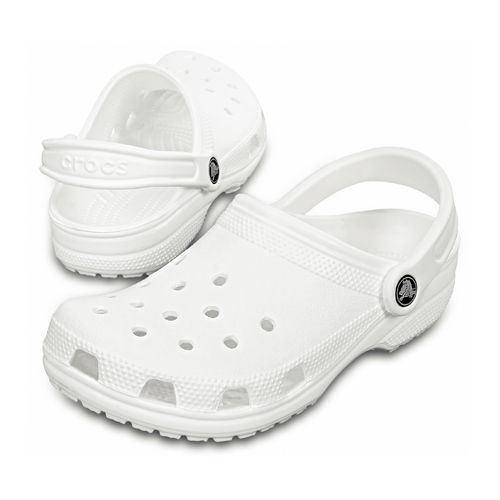 Crocs Classic Clogs Roomy Fit Sandal Clog Sandals Slides Waterproof - White - Men's US10/Women's US12