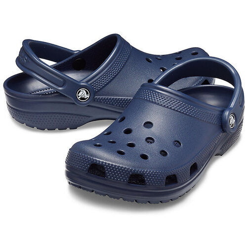 Crocs Classic Clogs Roomy Fit Sandal Clog Sandals Slides Waterproof - Navy - US Men's 10 / Women's 12