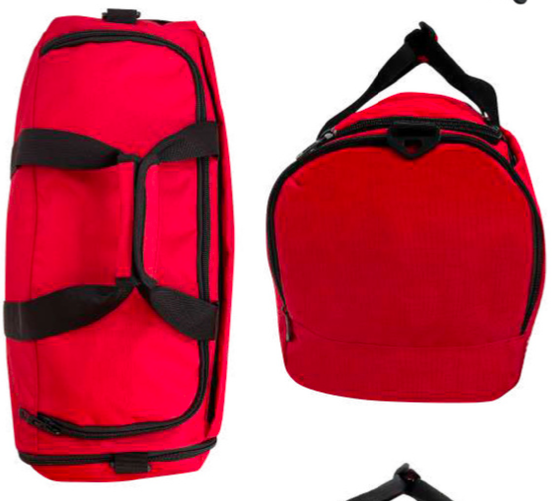 60L FIB Sports Duffle Bag Duffel Gym Canvas Travel Foldable - Red