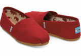 TOMS Womens Alpargata Classic Canvas Sneaker Shoes Espadrilles Slip On - Red