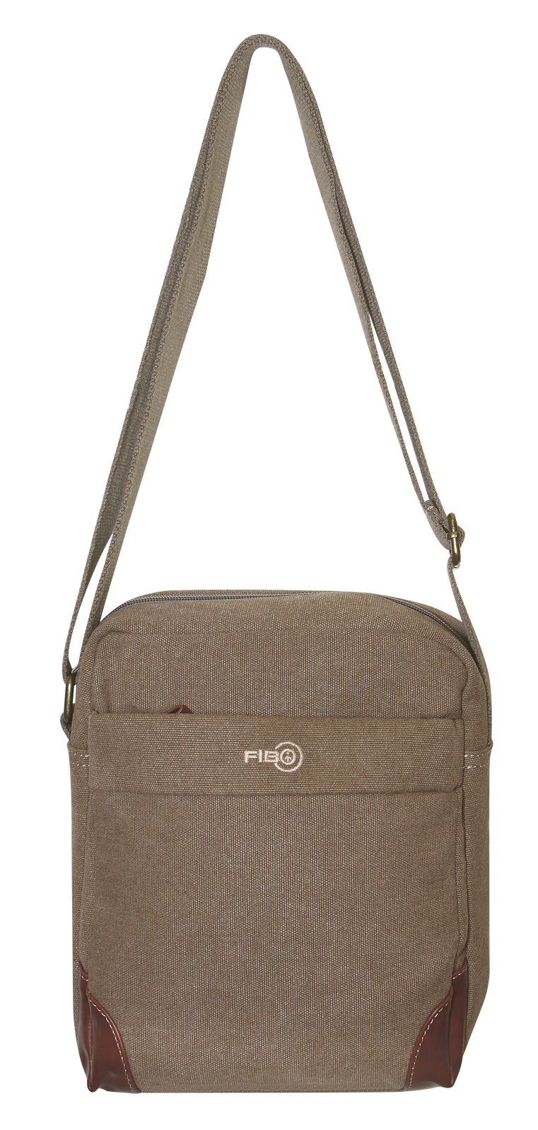 FIB Explorer Canvas Cross Body Travel Bag - Khaki