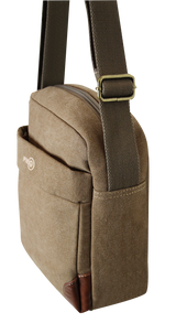 FIB Explorer Canvas Cross Body Travel Bag - Khaki