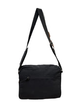 FIB Byron Canvas Laptop Messenger Bag - Black, Adjustable Strap, Fits 13" Laptop