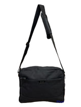 FIB Byron Canvas Laptop Messenger Bag - Black, Adjustable Strap, Fits 13" Laptop