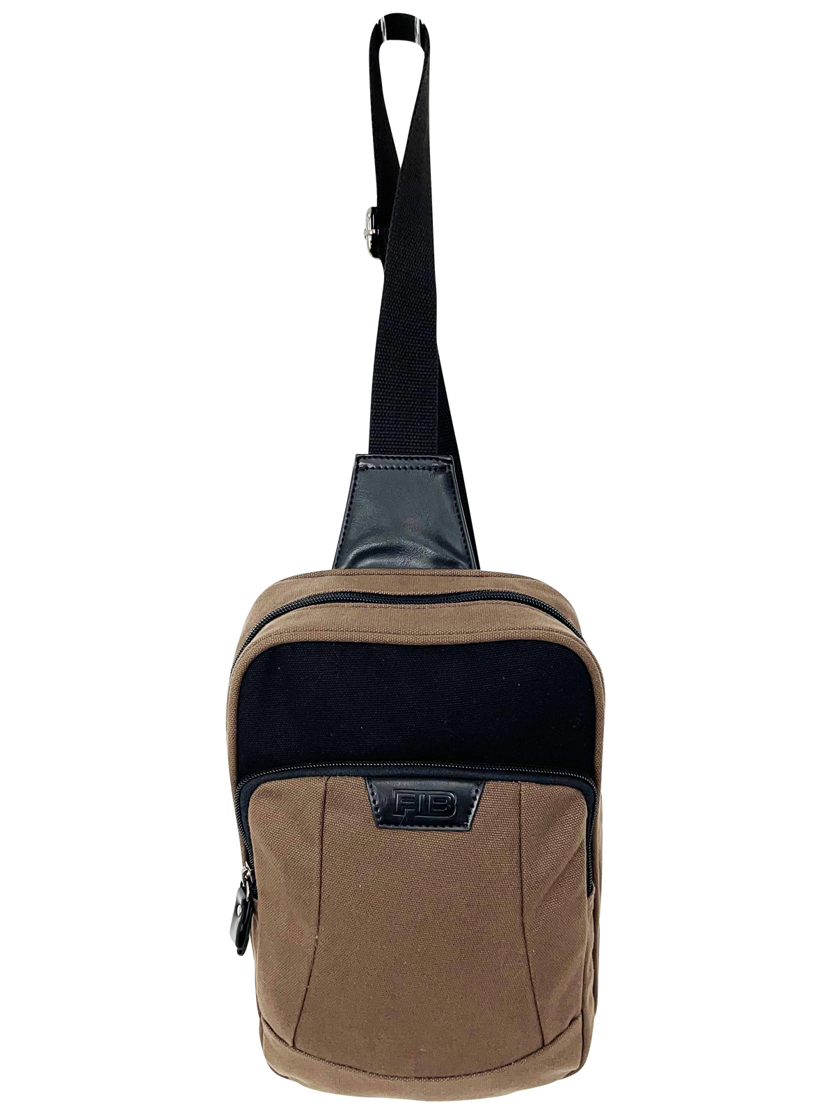 FIB Byron Sling Backpack Bag Travel w/ Single Adjustable Strap - Brown