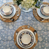 Rectangle Tablecloth Table Cover Flower Pattern Dining Table Cloth - Hamptons Blue