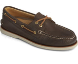 Sperry Mens Gold Cup Authentic Moccasins Leather Eye Boat Shoes - Brown