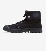 Palladium Mens Baggy Canvas High Top Shoes Canvas Sneakers Boots - Black/Black