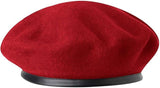 KANGOL Wool Monty Beret French Hat Military Cap in Red