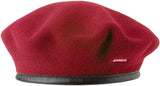 KANGOL Wool Monty Beret French Hat Military Cap in Red