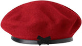 KANGOL Wool Monty Beret French Hat Military Cap in Red