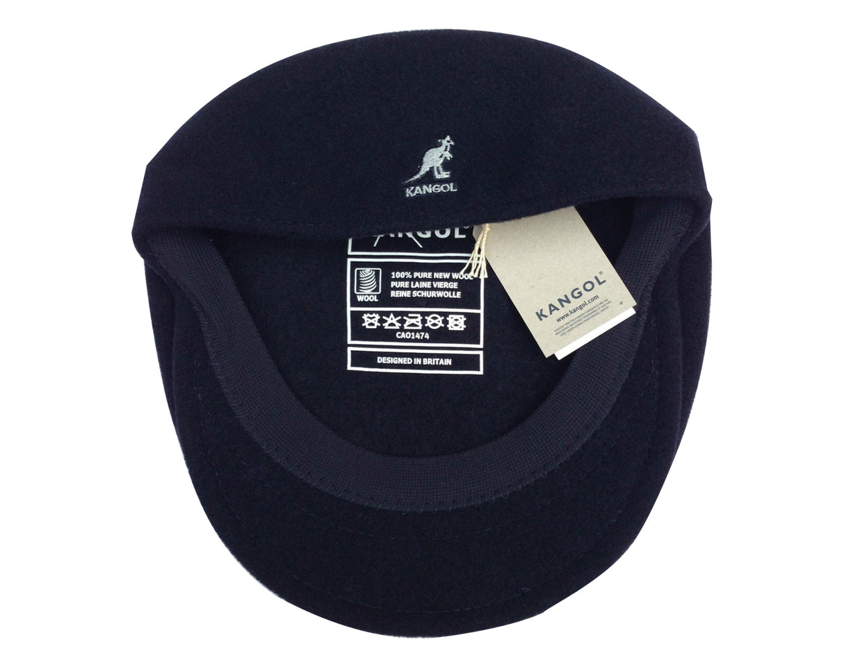 KANGOL 504 Wool Ivy Cap Mens Warm Winter Flat Classic Hat - Dark Blue (Navy)