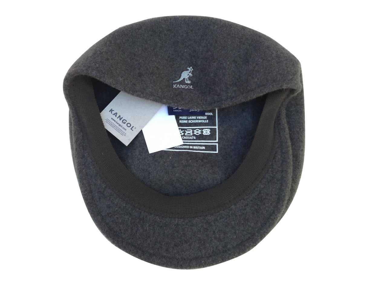 KANGOL 504 Wool Ivy Cap Mens Warm Winter Flat Classic Hat - Dark Flannel