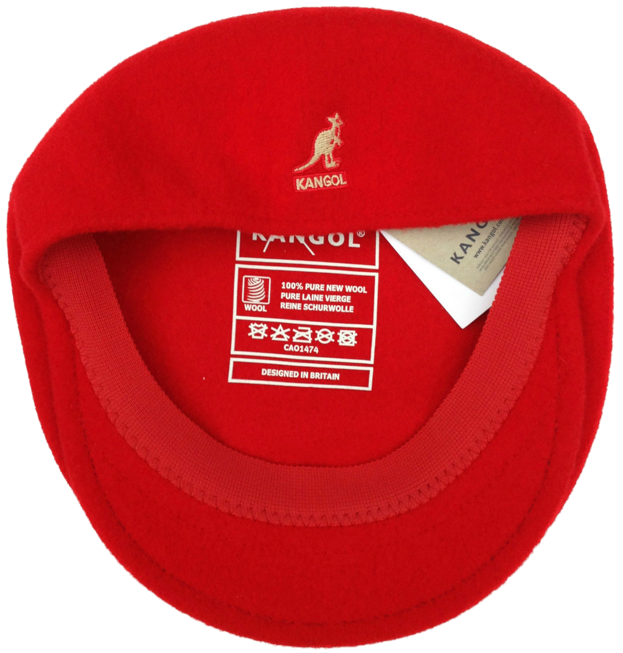 KANGOL 504 Wool Ivy Cap Mens Warm Winter Flat Classic Hat - Red