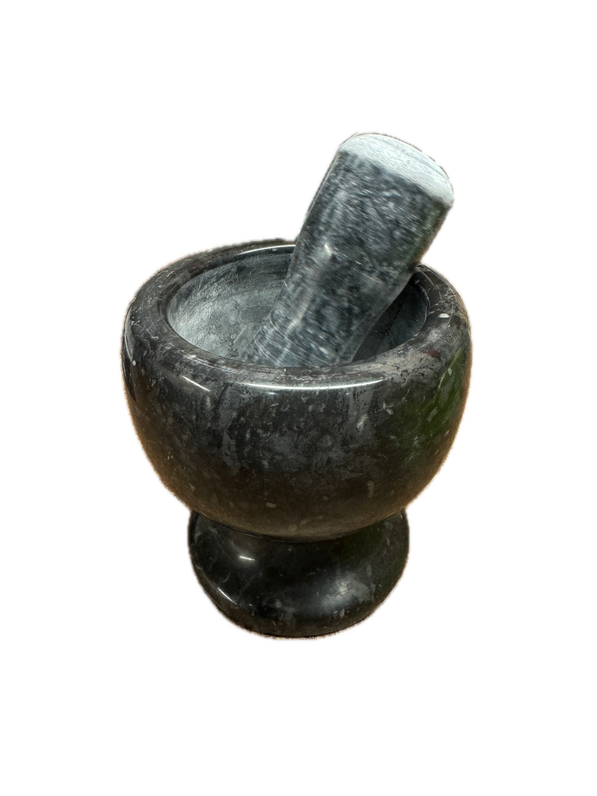 Stone Mortar & Pestle Herbs Spices Grinder in Dark Grey