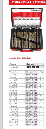 Wurth 135-Piece Twist Drill Bit Assortment in System Box