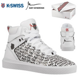 K-SWISS Gary Vee High Tops 004 Mid Sneakers Shoes Vaynerchuk  - White/Black/Red