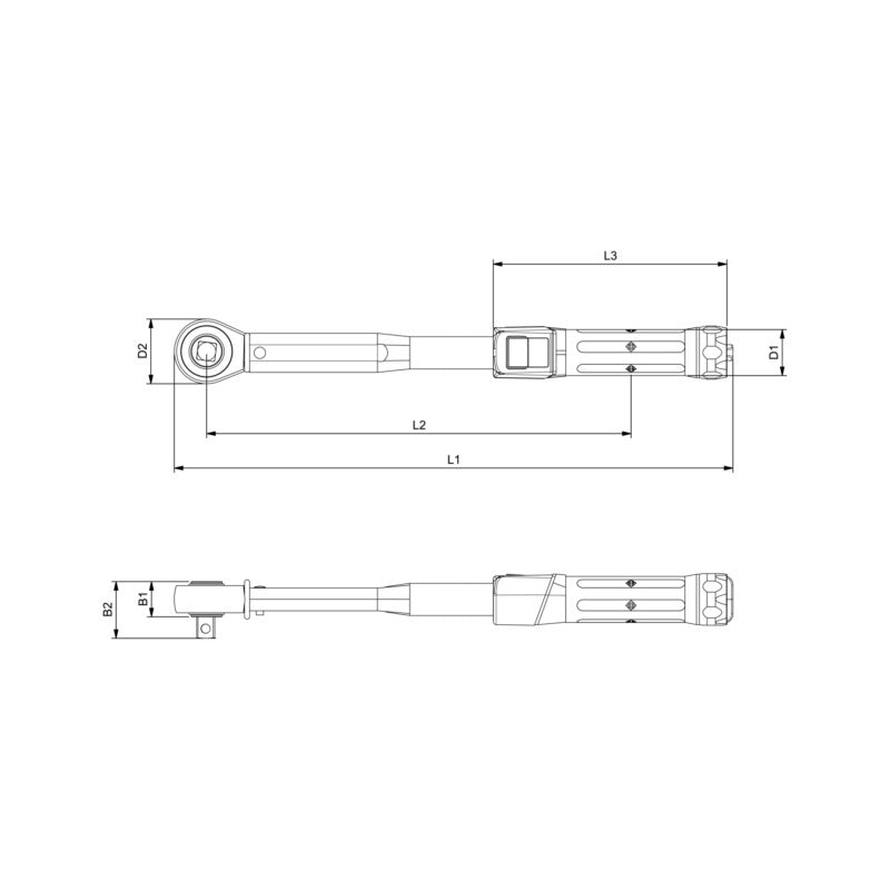 Wurth 1/2 Inch Torque Wrench 40-200Nm Ratchet Drive Tool for Precise Bolt Tightening