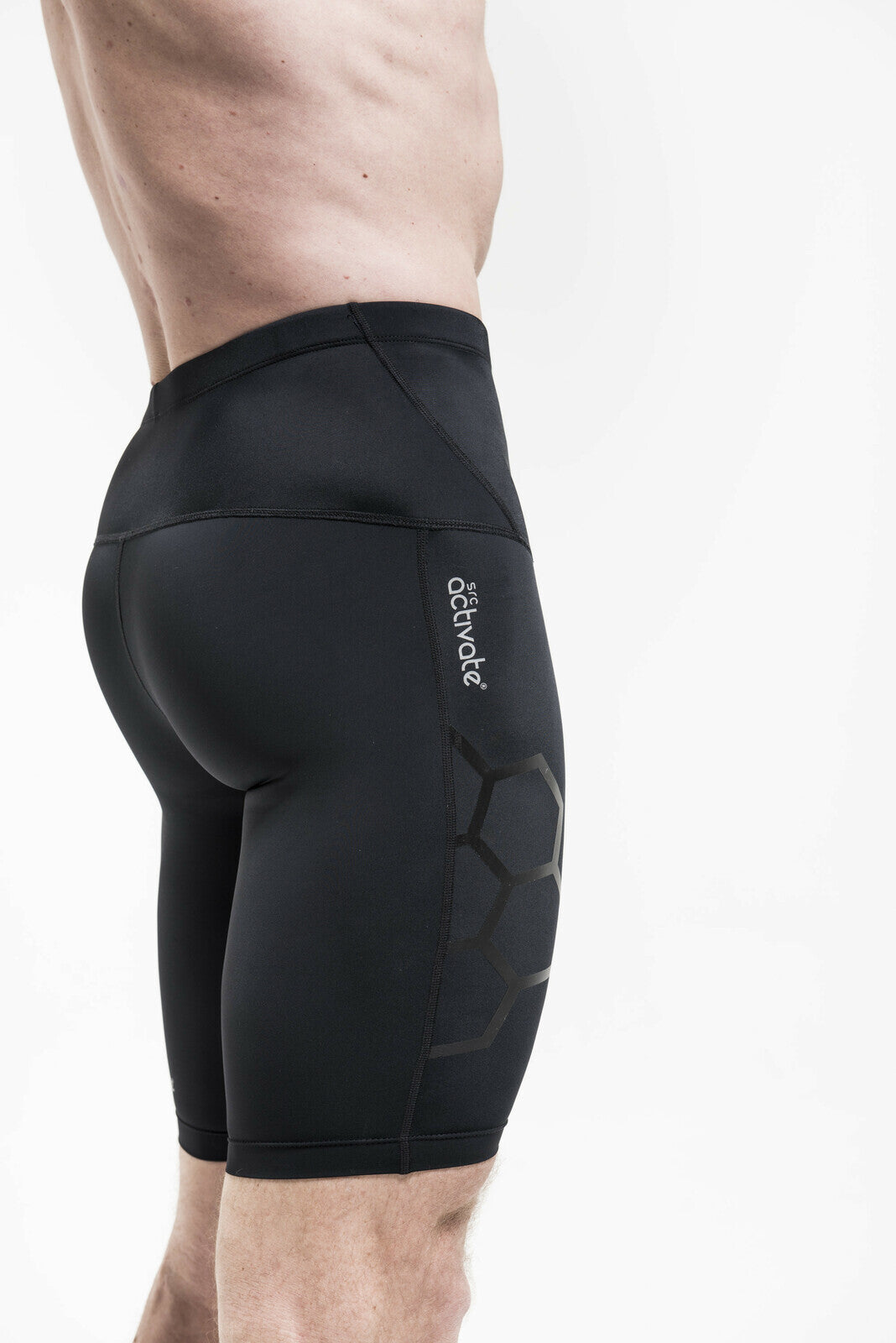 SRC Activate Mens Compression Shorts Bottoms - Black