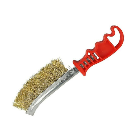 25cm WIRE BRUSH General Purpose Brassed Steel Heavy Duty