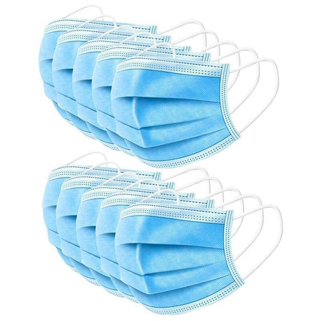 50x Disposable Surgical Face Mask Dust Mouth Guard 3 Ply Air Purifying