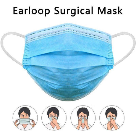 2000x Disposable Surgical Face Mask Dust Mouth Guard 3 Ply Air Purifying Bulk