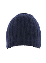 Dents Mens Lambswool Blend Knitted Beanie Hat - Navy