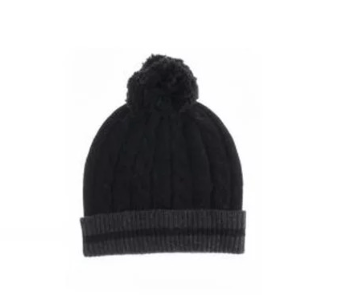 Dents Mens Cable Knit Beanie Hat Wool Warm Winter Knit - Black/Charcoal