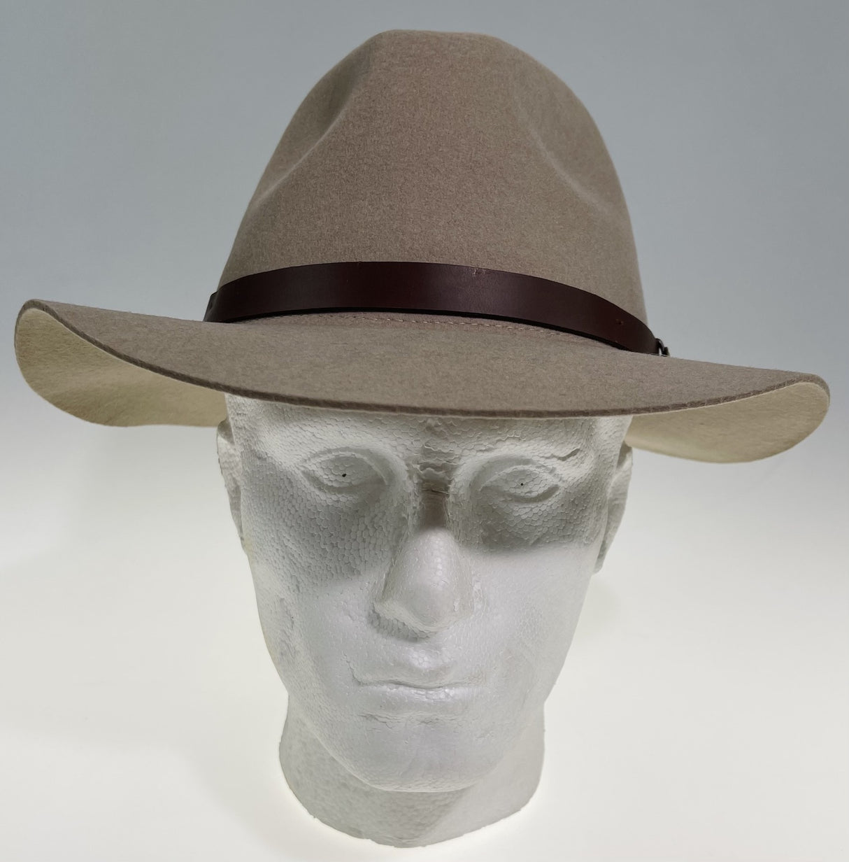 Goorin Bros Desert Rider Wool Fedora Hat Western Cowboy Style - Tan