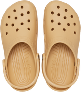 Crocs Classic Clogs Roomy Fit Sandal Clog Sandals Slides Waterproof in Wheat