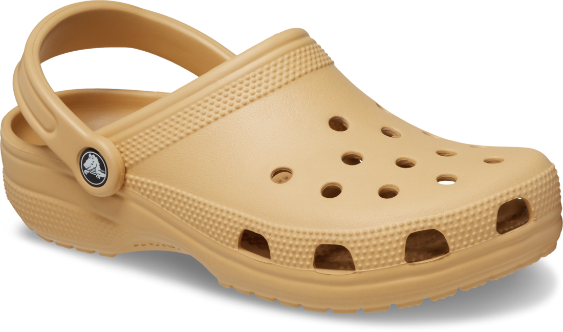 Crocs Classic Clogs Roomy Fit Sandal Clog Sandals Slides Waterproof in Wheat