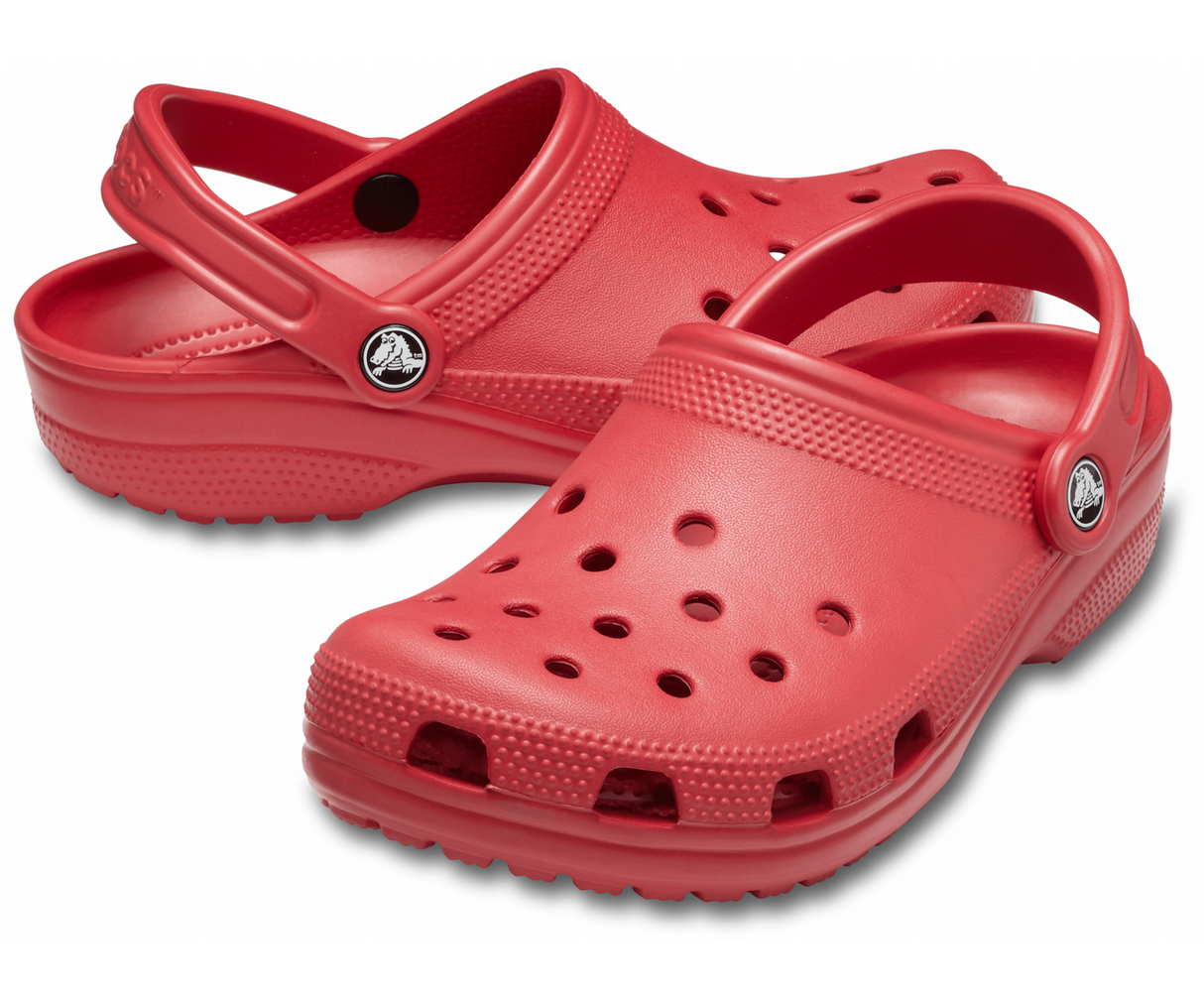 Crocs Classic Clogs Roomy Fit Sandal Clog Sandals Slides Waterproof - Pepper Red