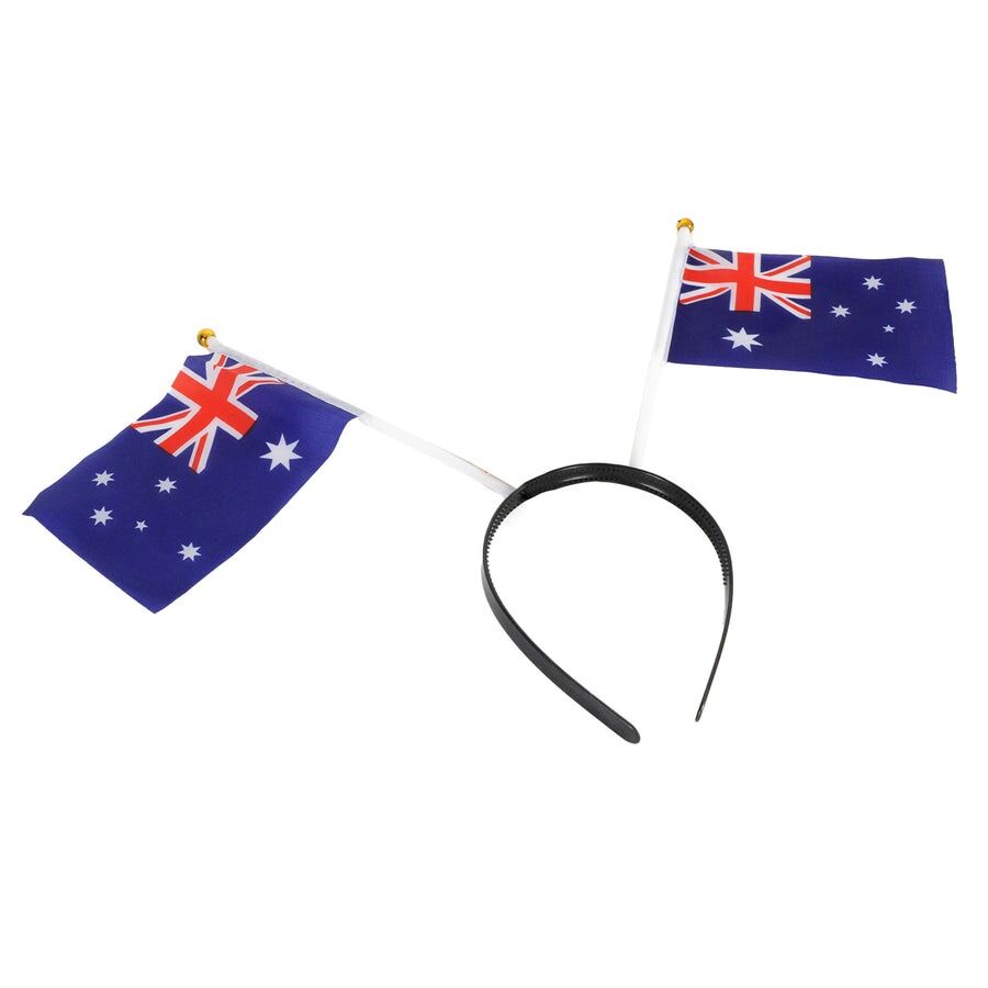 12x Australia Flag Headband with Dual Flags - Fun Aussie Accessory for Celebrations