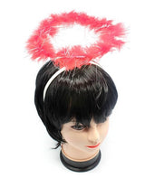 ANGEL HEADBAND Fairy Halo Hair Hoop Costume Dress Up Party - Red