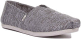 TOMS Womens Classic Canvas Sneaker Shoes Espadrilles - Black Melange Knit