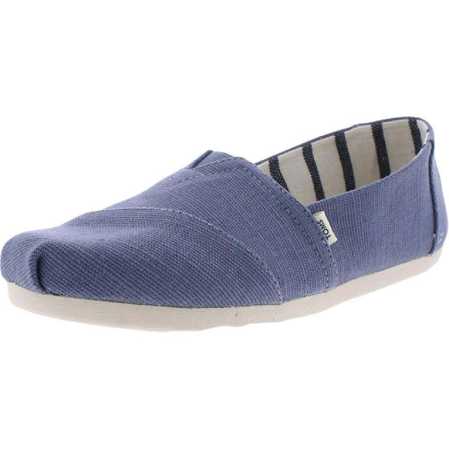 Toms Alparagta Womens Canvas Slip-On Slip-On Sneakers - Slate Blue