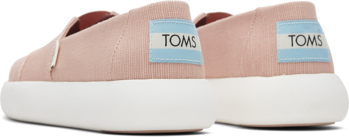 TOMS Womens Canvas Slip On Shoes Sneakers Flats Alpargata Espadrilles - Dusty Pink