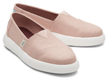 TOMS Womens Canvas Slip On Shoes Sneakers Flats Alpargata Espadrilles - Dusty Pink