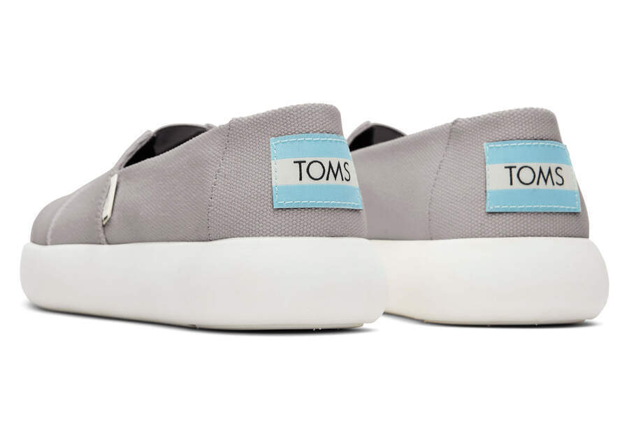 TOMS Womens Canvas Slip On Shoes Sneakers Flats Alpargata Espadrilles - Grey