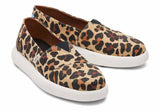 TOMS Womens Canvas Slip On Shoes Sneakers Flats Platform Espadrilles - Leopard Print