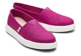 TOMS Womens Canvas Slip On Shoes Sneakers Flats Platform Espadrilles - Fuchsia Pink