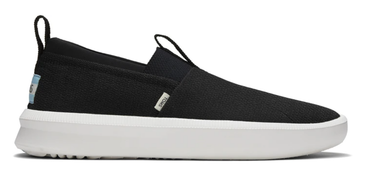 TOMS Mens Canvas Slip On Shoes Casual Sneakers Breathable Espadrilles - Black