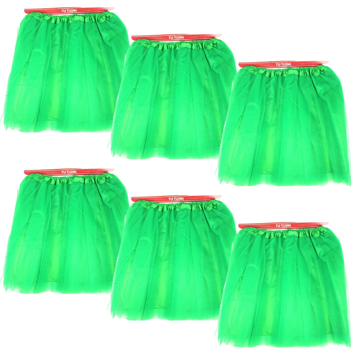 6x Green Tulle Ballerina Tutu – Medium, 3-Layer Adult Costume Australia Day