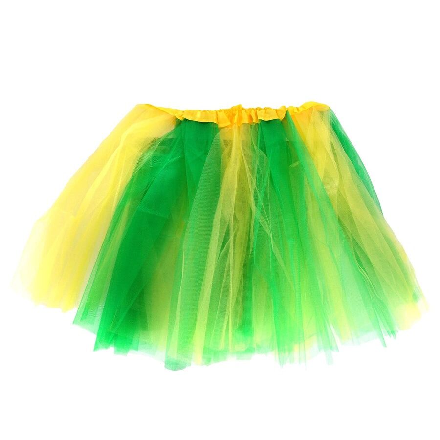 Green and Yellow Adult Tutu – Cheer Australia Day Medium Size, 40cm Length, Elastic Waistband