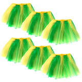 6x Green and Yellow Adult Tutu Australia Day Medium Size, 40cm Length, Elastic Waistband