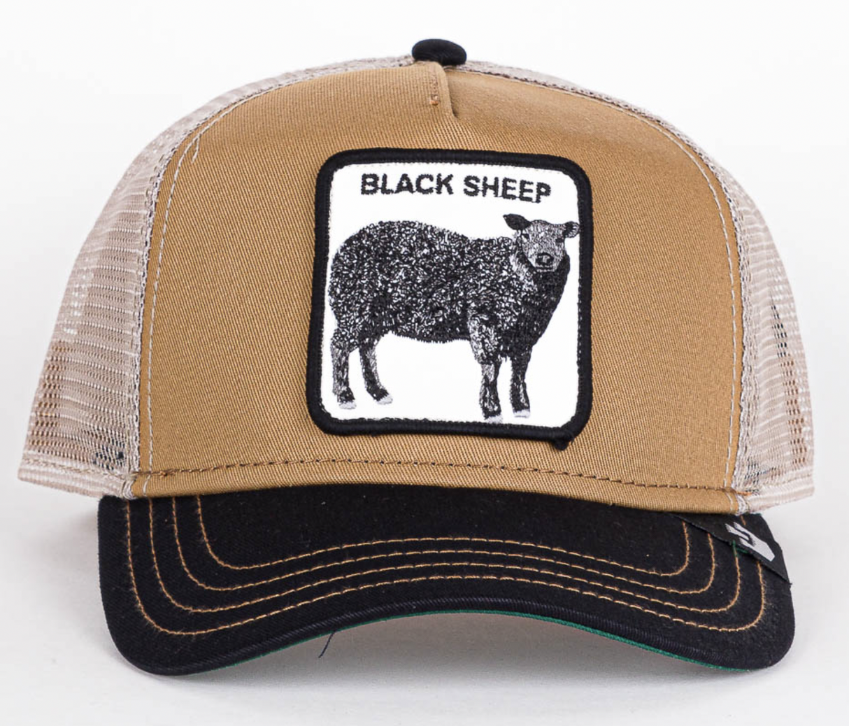 Goorin Brothers Mens Baseball Trucker Cap Hat Snapback The Black Sheep - Khaki