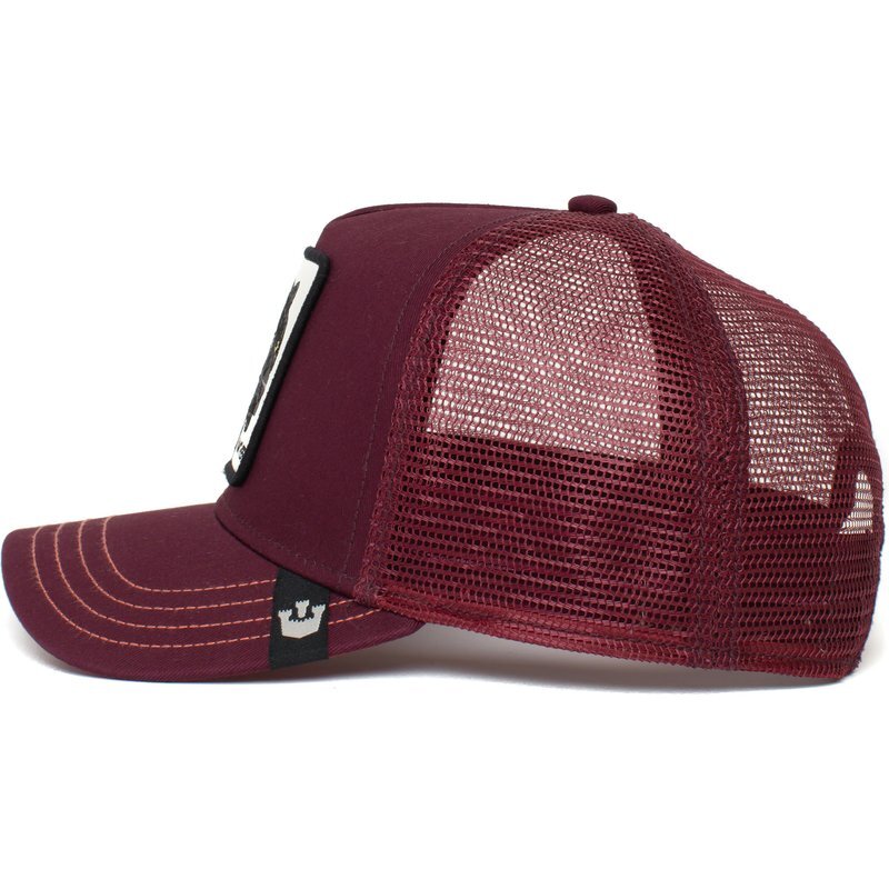 Goorin Brothers Mens Baseball Trucker Cap Hat Snapback Maroon Panther - Maroon