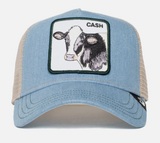 Goorin Brothers Mens Baseball Trucker Cap Hat Snapback The Cash Cow - Blue